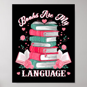 Affiche Les livres sont mon langage de l'amour Lectrice am