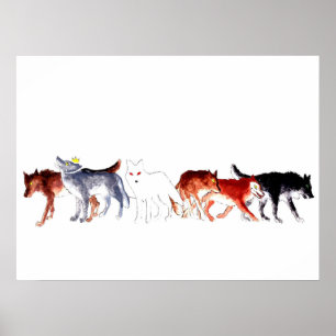 Affiche Les loups de l'hiver