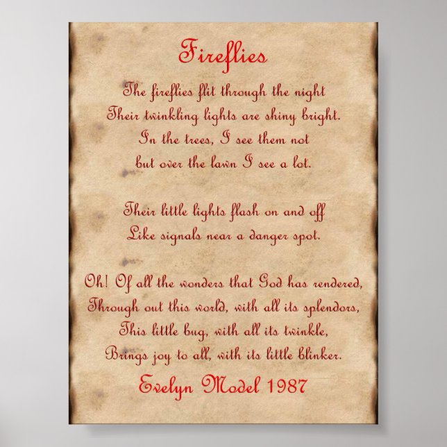 Affiche Les lucioles (Devant)