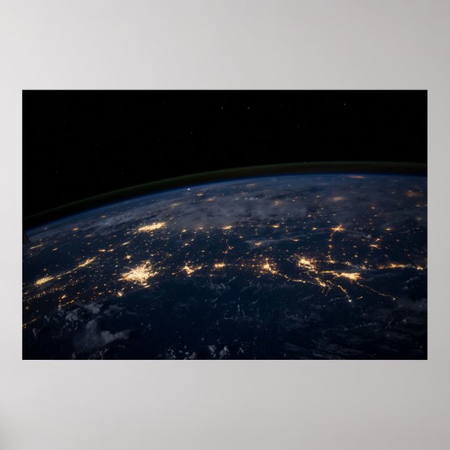 Affiche Les Lumières De La Ville Du Sud Des États-Unis. (Devant)