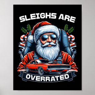 Affiche Les lunettes sont surévaluées Père Noël Clic Muscl