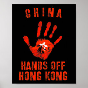 Affiche Les Mains De Hong Kong Chine Manifestation Résiste