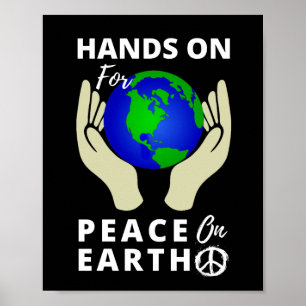 Affiche Les Mains Pour La Paix Sur Terre