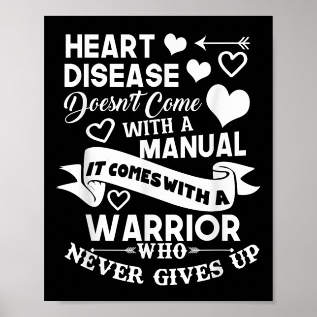 Affiche Les Maladies Cardiaques Ne Sont Pas Venues Avec Un (Devant)