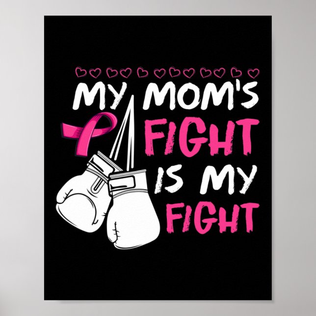 Affiche Les mamans combattent Ma lutte Conscience du cance (Devant)