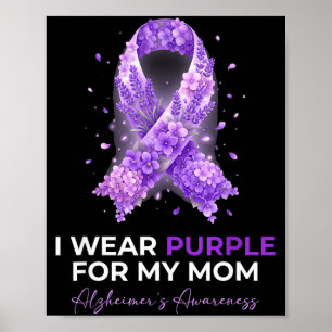 Affiche Les mamans maman portent du violet pour la maladie