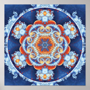 Affiche Les mandalas de la rémission et libèrent l'affiche