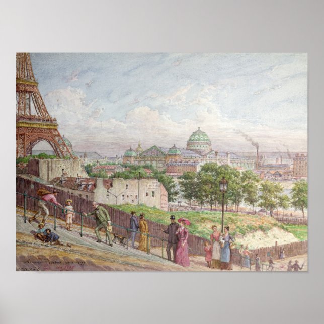 Affiche Les marches de la rue Alboni, 1897 (Devant)
