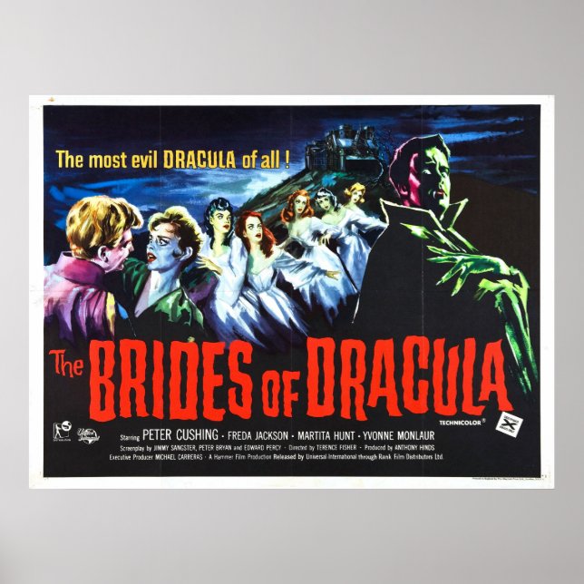 Affiche Les mariées du film Dracula (Devant)