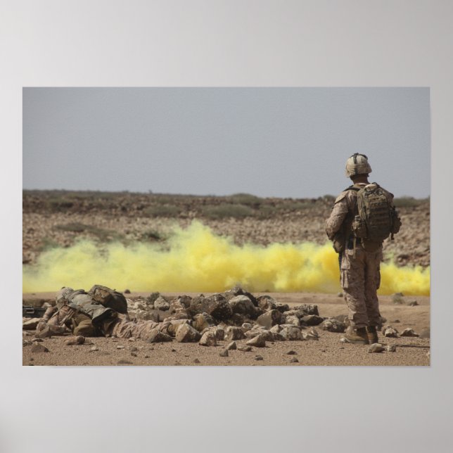 Affiche Les marines assurent la sécurité (Devant)