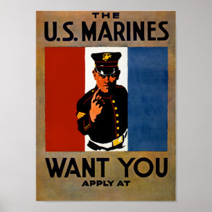 Affiche Les Marines Vous Veulent !