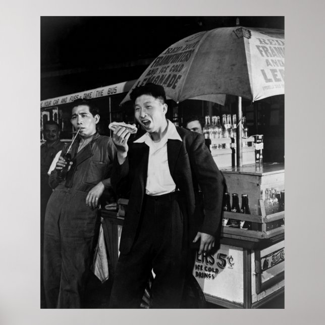 Affiche Les marins chinois mangent de la malbouffe, 1942 (Devant)