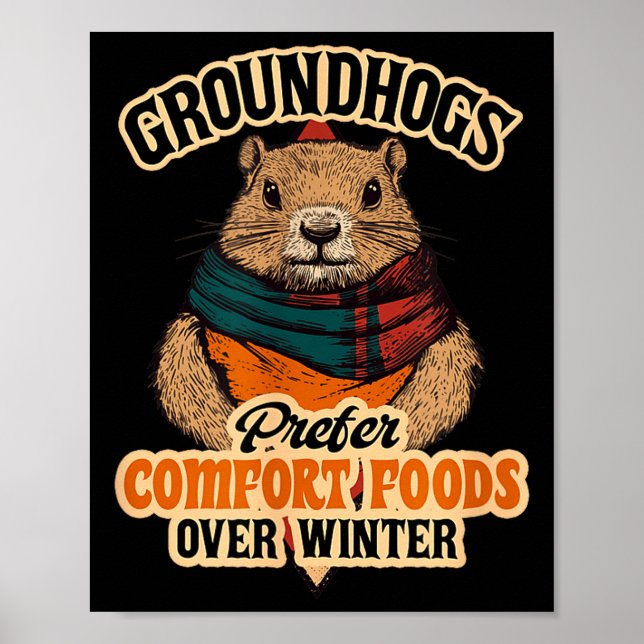 Affiche Les marmottes préfèrent les plats réconfortants à  (Devant)