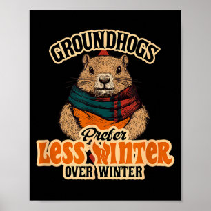 Affiche Les marmottes préfèrent moins d'hiver aux plaisirs