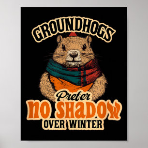 Affiche Les marmottes préfèrent pas d'ombre sur l'hiver