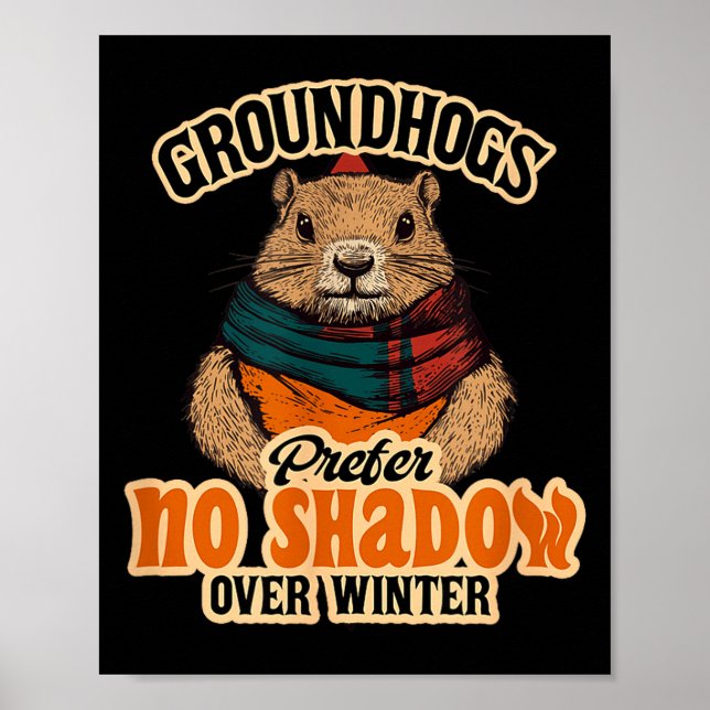 Affiche Les marmottes préfèrent pas d'ombre sur l'hiver  (Devant)