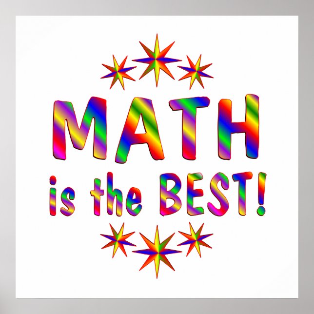 Affiche Les mathématiques sont les meilleures (Devant)