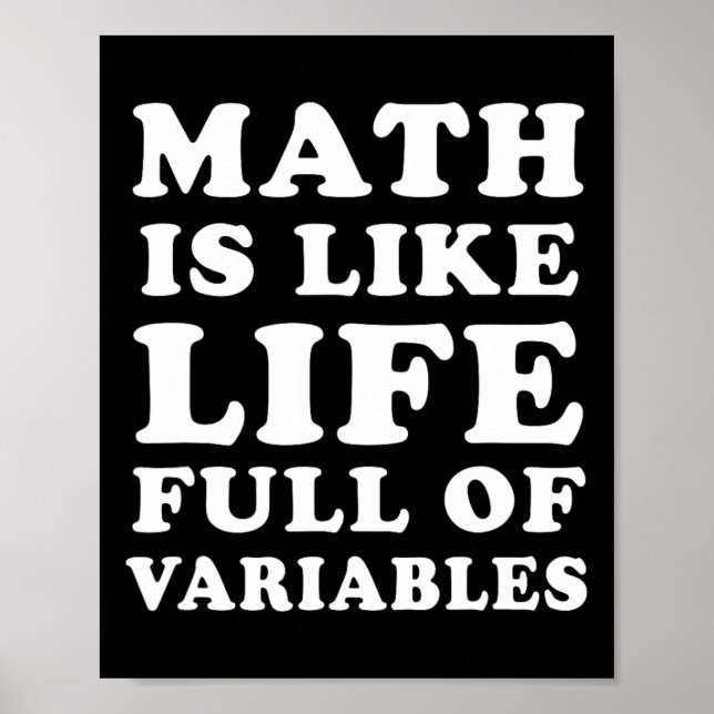 Affiche Les Maths, c'est comme la vie Amusante Les maths E (Devant)