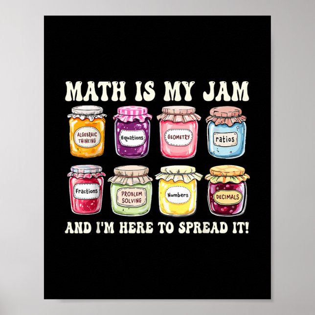 Affiche Les Maths, C'Est Ma Jambe Et Je Suis Ici Pour La R (Devant)
