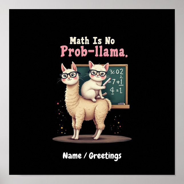 Affiche Les maths, c'est pas problèlama Amusement et inspi (Devant)
