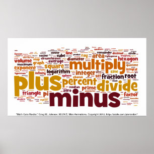 Affiche Les maths deviennent plus dures