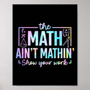 Affiche Les maths ne sont pas drôles professeur de maths d