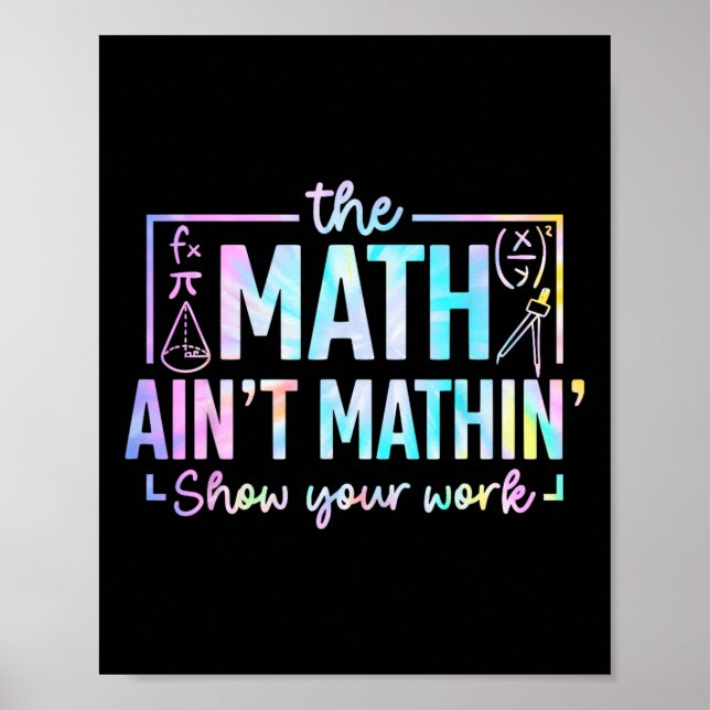 Affiche Les maths ne sont pas drôles professeur de maths d (Devant)