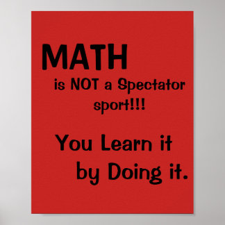 Affiche Les maths ne sont pas un sport de spectateurs