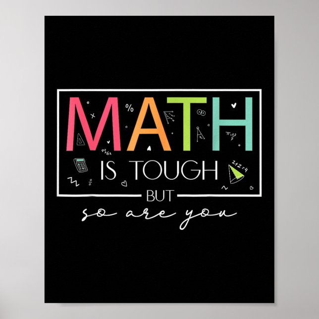 Affiche Les Maths sont difficiles, mais vous êtes de retou (Devant)