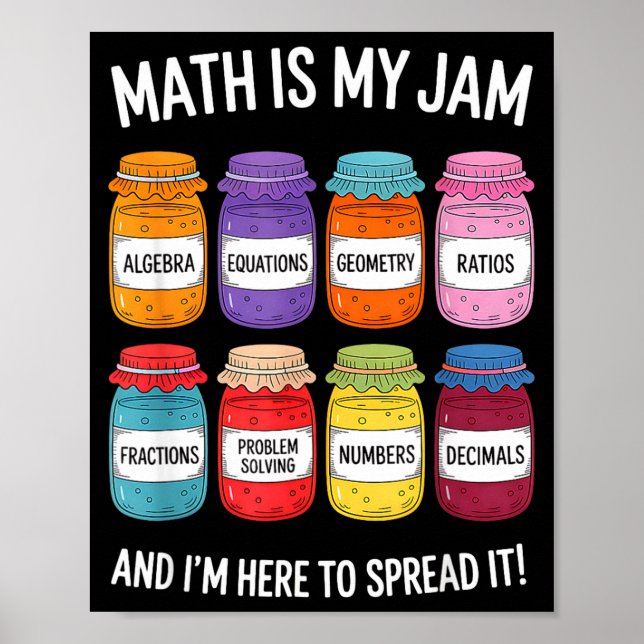 Affiche Les Maths Sont Ma Passion Et Je Suis Là Pour Les R (Devant)