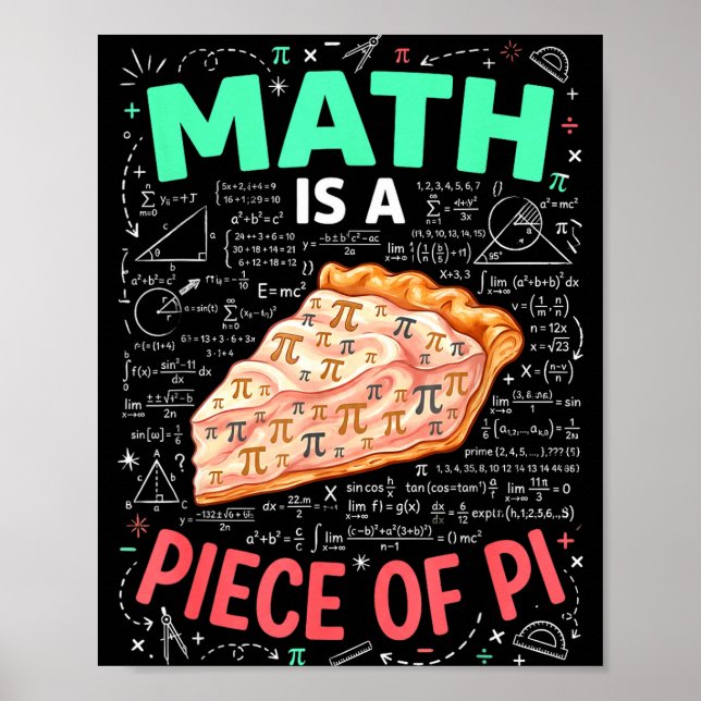 Affiche Les Maths Sont Un Jeu D'Enfant - Pi Day &amp; Amat (Devant)