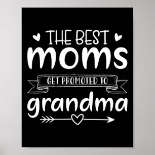 Affiche Les Meilleures Moms Sont Promues À Grand-Mère Femm