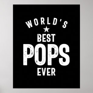 Affiche Les meilleurs pop du monde   Cadeau Père Grand-Pèr