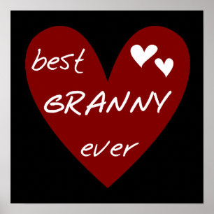 Affiche Les meilleurs T-shirts et cadeaux de mamie de