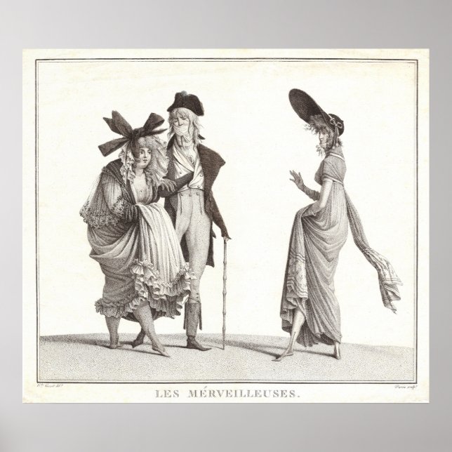 Affiche Les Merveilleuses Mode française antique (Devant)