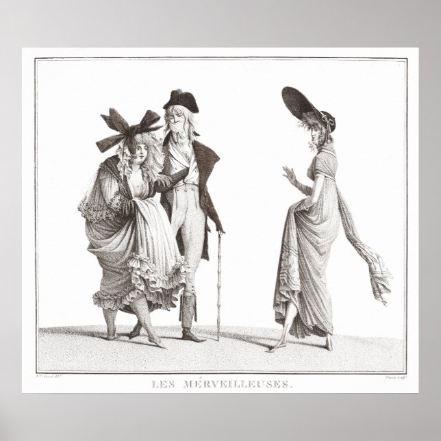 Affiche Les Merveilleuses Mode française antique (Devant)
