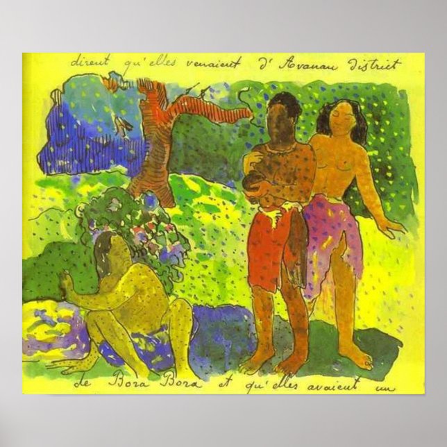 Affiche Les messagers d'Oro - Paul Gauguin Imprimer (Devant)