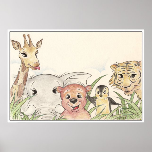 Affiche Les mignons animaux (Devant)