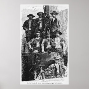 Affiche Les mineurs de charbon du Creusot pendant la deuxi