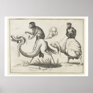 Affiche Les monstres cachés par les singes d'Arent van Bol