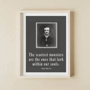 Affiche Les Monstres les plus effrayants Edgar Allan Poe P