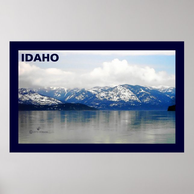 Affiche Les Montagnes Au Bord Du Lac (Devant)