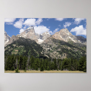 Affiche Les montagnes de Teton dans le parc national du Gr