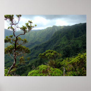 Affiche Les montagnes Hawaïennes de Koolau