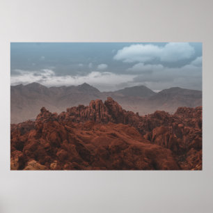 AFFICHE LES MONTAGNES ROCHEUSES SOUS LES SKIS GRIS