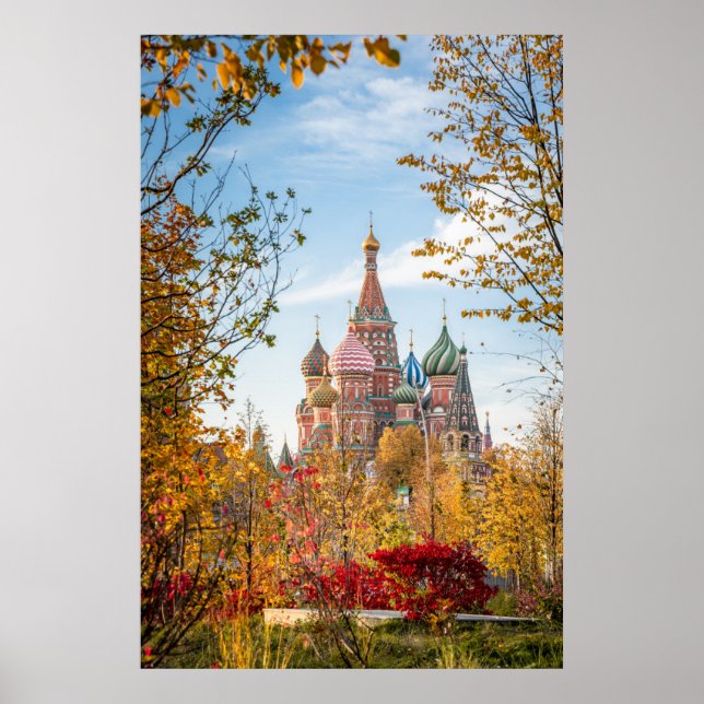 Affiche Les monuments | Cathédrale Saint Basile Moscou (Devant)