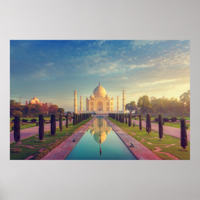 Affiche Les monuments | Couleurs du Taj Mahal (Devant)