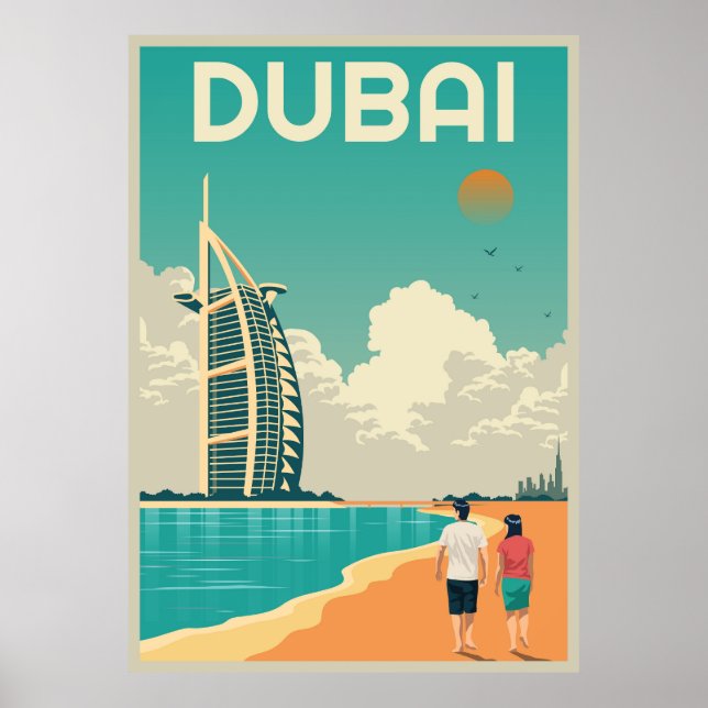 Affiche Les monuments de Dubaï (Devant)