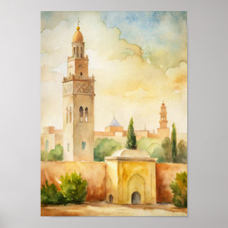 Affiche Les monuments de la ville de Meknès