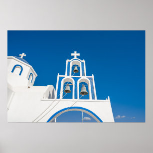 Affiche Les monuments   Église grecque du dôme bleu
